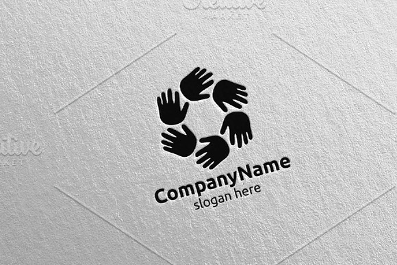 Colorful Children Hand Logo 10 in Logo Templates - product preview 4