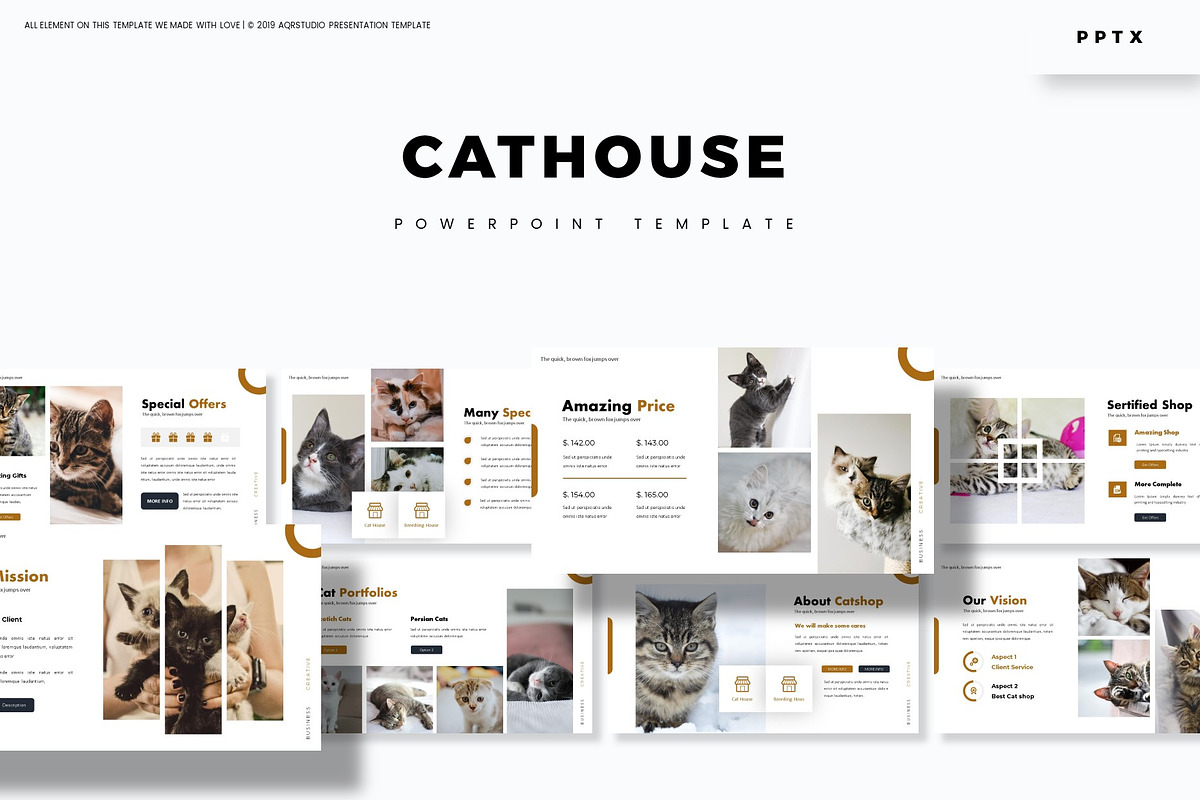 Cathouse - Powerpoint Template in PowerPoint Templates - product preview 8