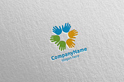 Colorful Children Hand Logo 11