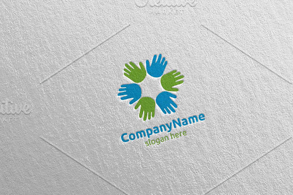 Colorful Children Hand Logo 11 in Logo Templates - product preview 1