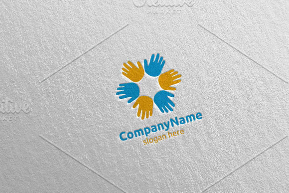 Colorful Children Hand Logo 11 in Logo Templates - product preview 2