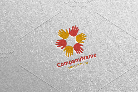 Colorful Children Hand Logo 11 in Logo Templates - product preview 3