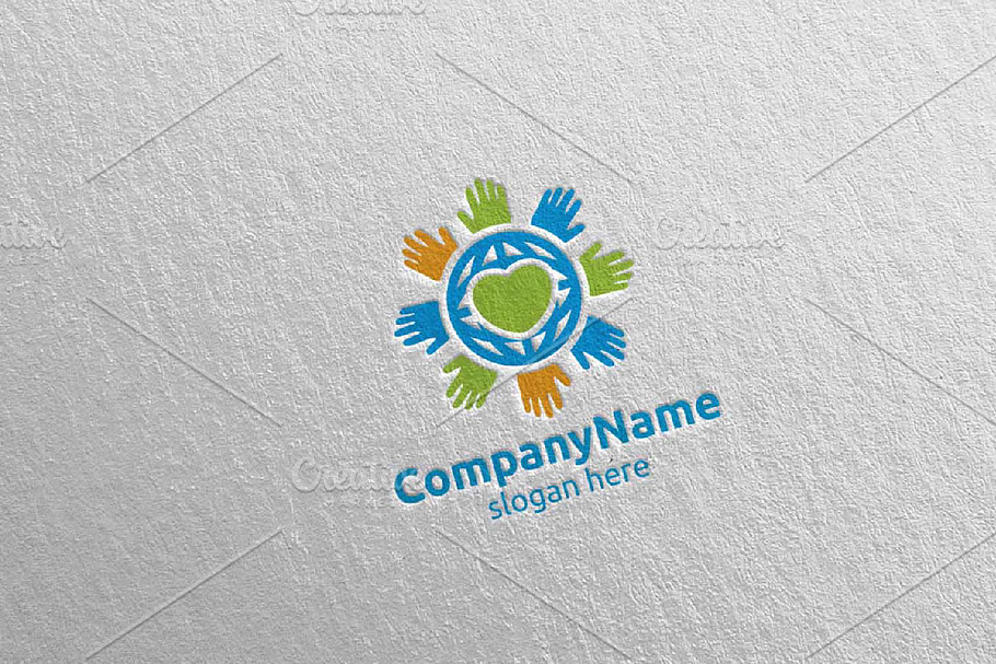 Colorful Children Hand Logo 12 in Logo Templates - product preview 8