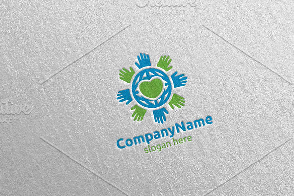 Colorful Children Hand Logo 12 in Logo Templates - product preview 2