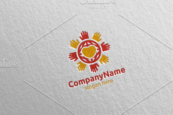 Colorful Children Hand Logo 12 in Logo Templates - product preview 3
