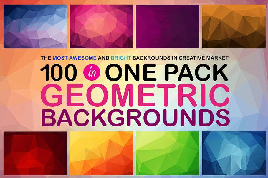 100 GEOMETRIC BACKGROUNDS in Textures - product preview 8