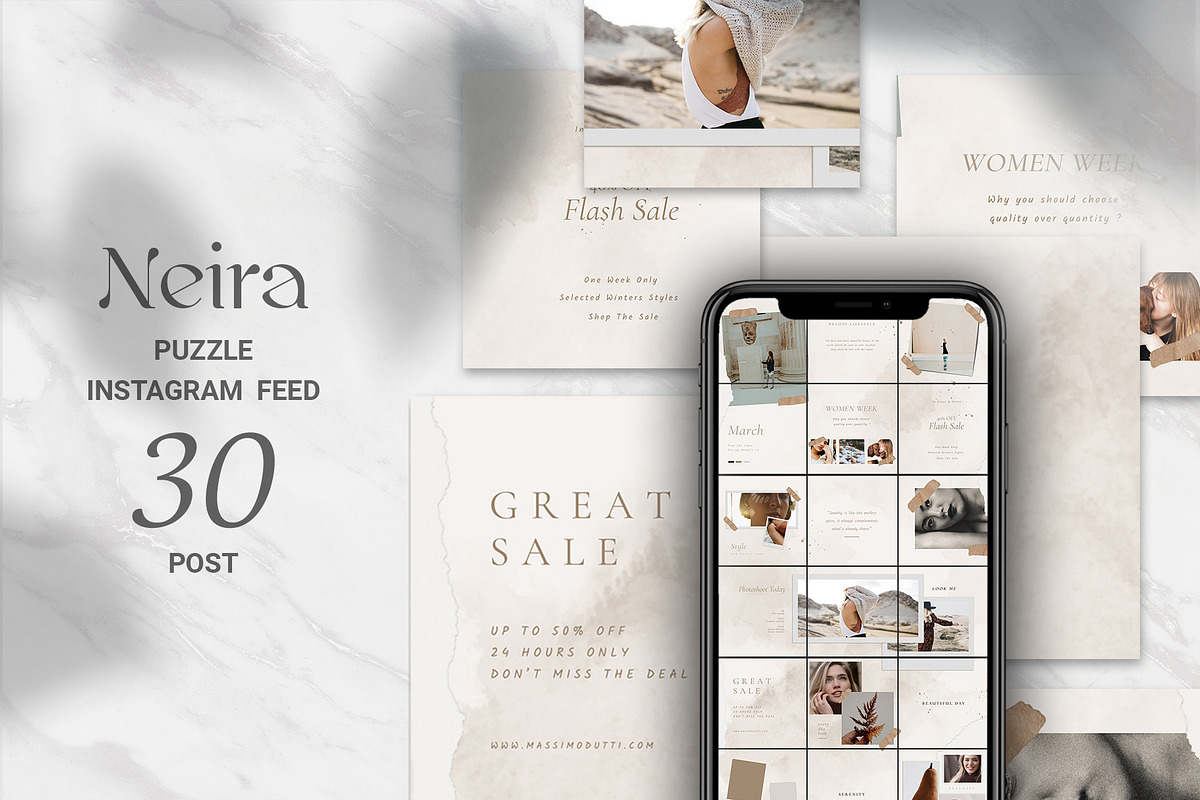 Neira Puzzle Instagram Feed in Instagram Templates - product preview 8