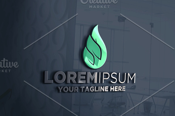 Green Oil Leaf Logo in Logo Templates - product preview 1