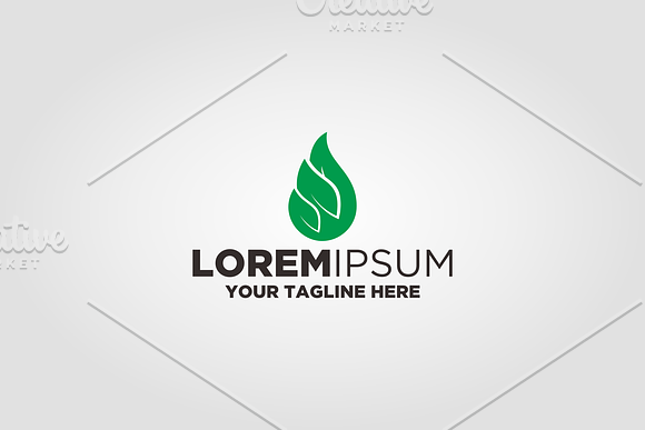 Green Oil Leaf Logo in Logo Templates - product preview 2
