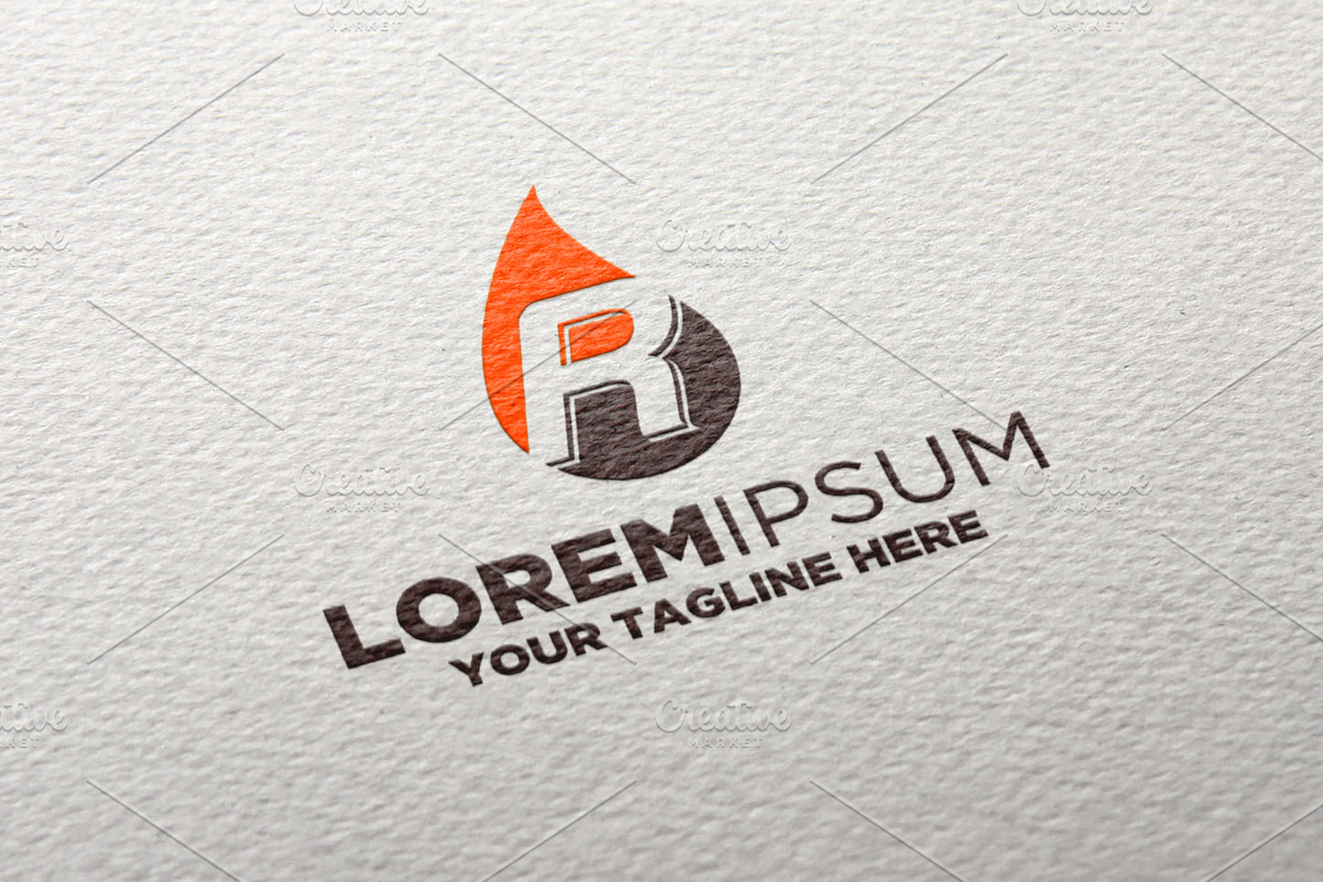 Letter R Oil Gass Logo in Logo Templates - product preview 8
