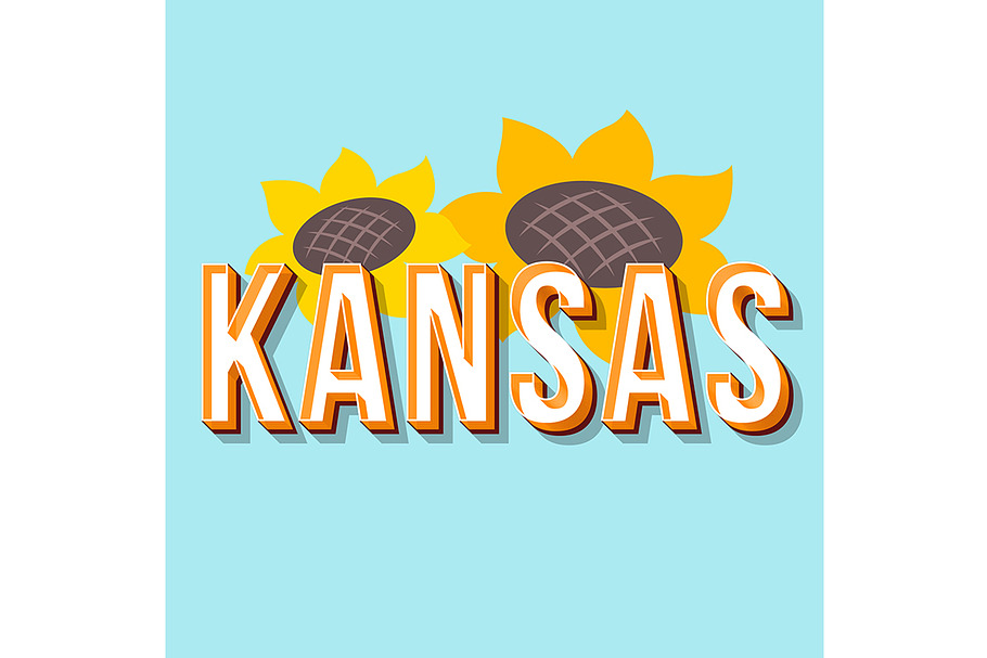 Kansas vintage 3d vector lettering in Add-Ons - product preview 8