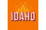 Idaho vintage 3d vector lettering