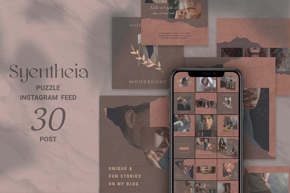 Syentheia Puzzle Instagram Feed in Instagram Templates - product preview 8