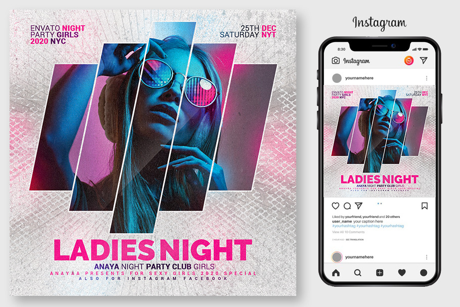 6 Sexy Night Party Flyers Bundle