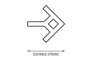 Shaped arrow linear icon