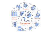 Vector concept of bacteria and