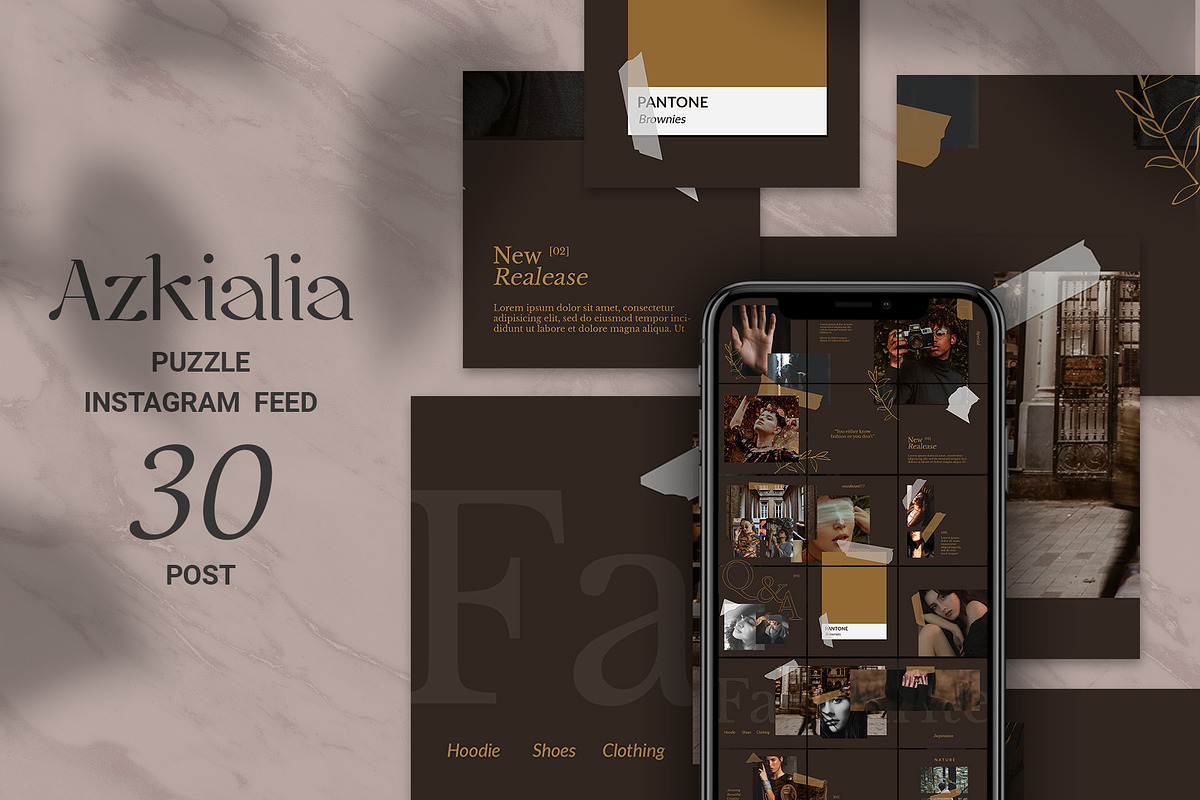 Azkialia Puzzle Instagram Feed in Instagram Templates - product preview 8