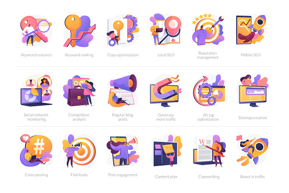 Digital agency illustration pack in Web Elements - product preview 2