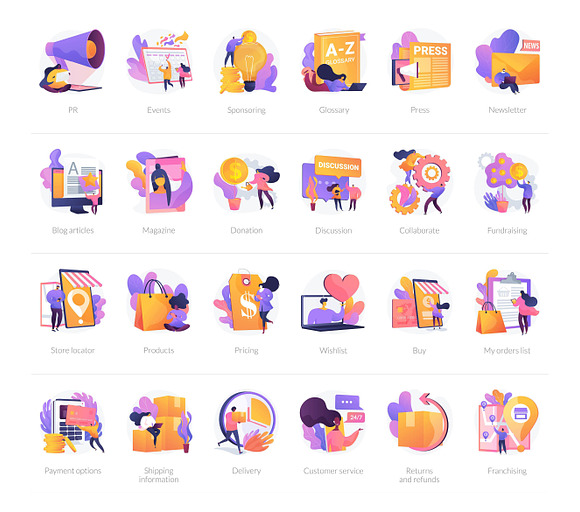 Digital agency illustration pack in Web Elements - product preview 6