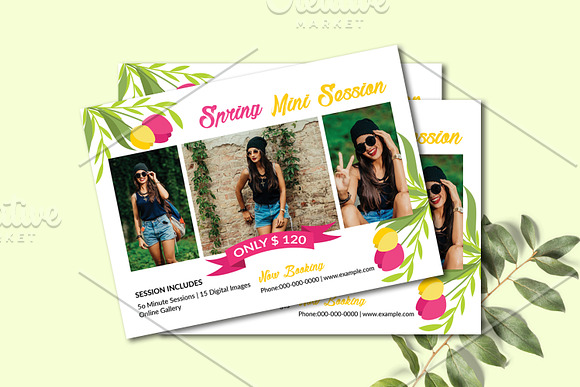 Spring mini sessions V1199 in Flyer Templates - product preview 1