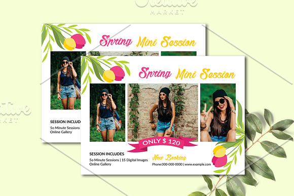 Spring mini sessions V1199 in Flyer Templates - product preview 3
