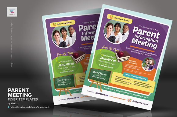 Parent Meeting Flyer Templates in Flyer Templates - product preview 1