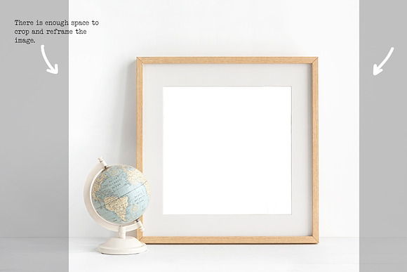 Square wooden frame mockup in Print Mockups - product preview 5