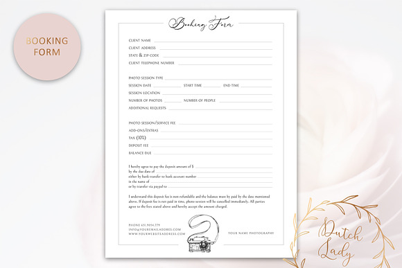 Photography Form Template Bundle #2 in Stationery Templates - product preview 2