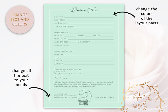 Photography Form Template Bundle #2 in Stationery Templates - product preview 5