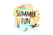 Summer Fun Emblem, Woman Diving