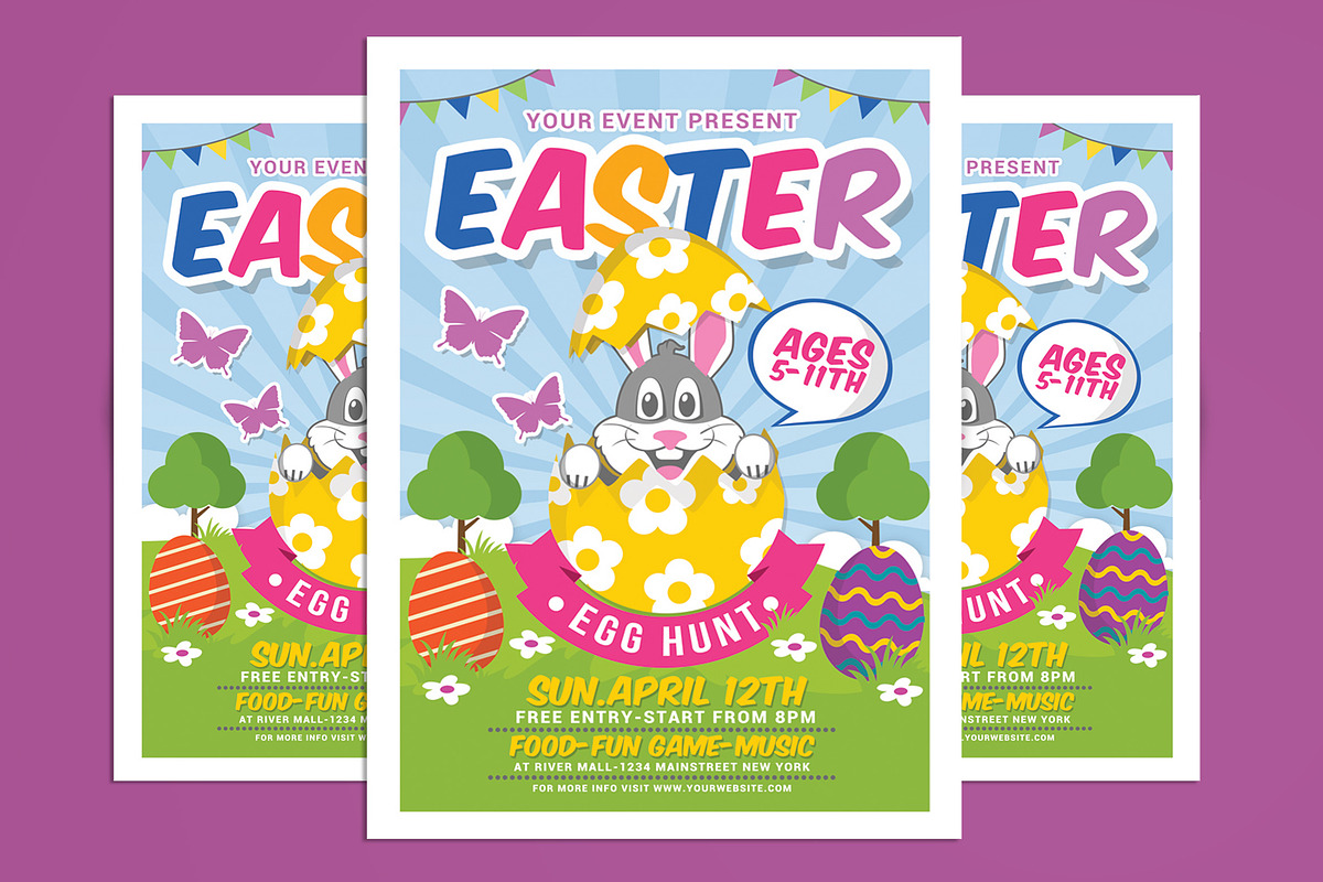 Easter Egg Hunt For Kids in Flyer Templates - product preview 8