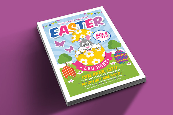 Easter Egg Hunt For Kids in Flyer Templates - product preview 1