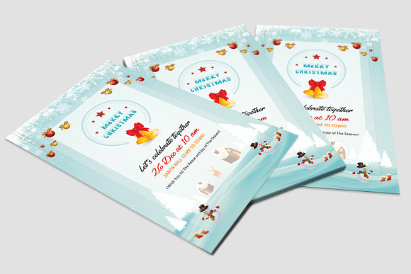 Christmas Invitation Template-V123 in Card Templates - product preview 1