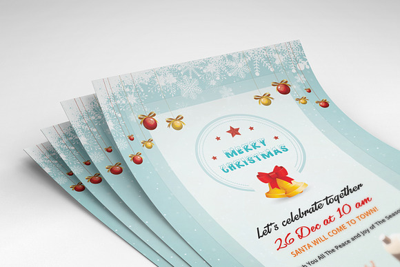 Christmas Invitation Template-V123 in Card Templates - product preview 2