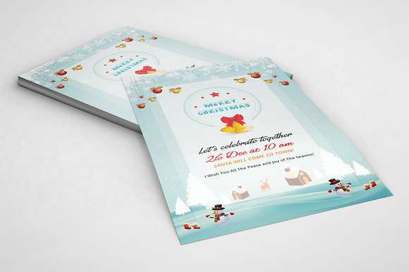 Christmas Invitation Template-V123 in Card Templates - product preview 3