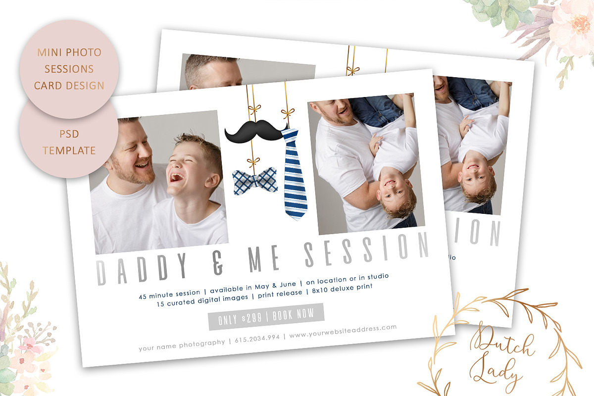 PSD Photo Session Card Template #66 in Card Templates - product preview 8