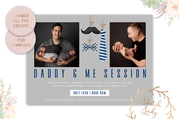 PSD Photo Session Card Template #66 in Card Templates - product preview 2
