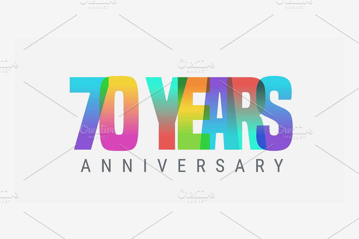 70 years anniversary vector icon in Illustrations - product preview 8