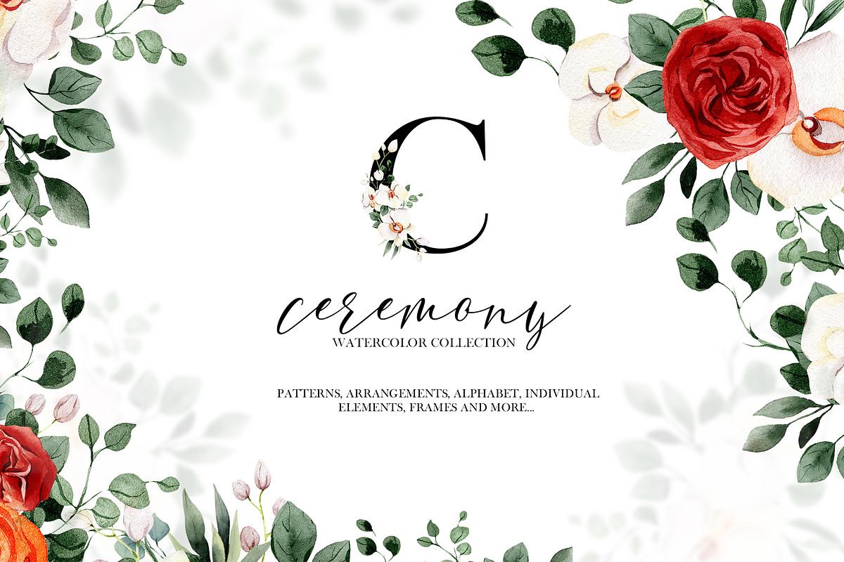 Ceremony floral collection in Illustrations - product preview 8