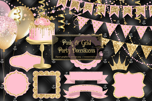 Pink & Gold Party Decorations