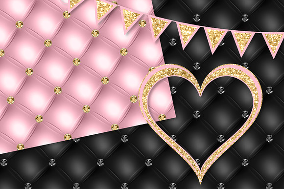 Pink & Gold Party Decorations in Illustrations - product preview 2