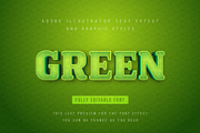 green 3d Text effect, Editable text