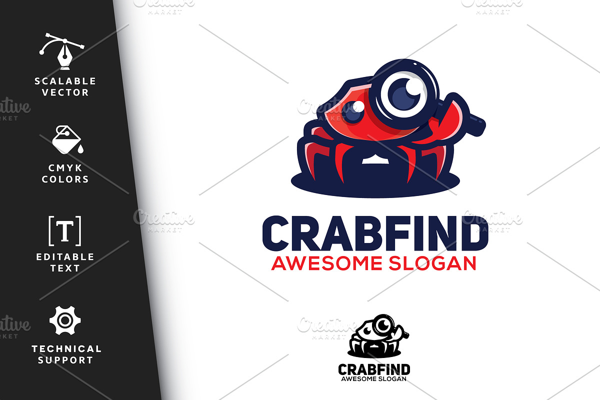Crabfind Logo in Logo Templates - product preview 8