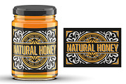 Vintage Honey Label Layout
