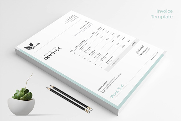 Minimalist Invoice with Letterhead in Stationery Templates - product preview 2