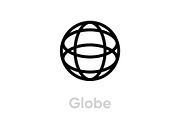 Globe earth icon isometric view