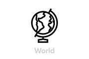 Europe globe on a stand icon