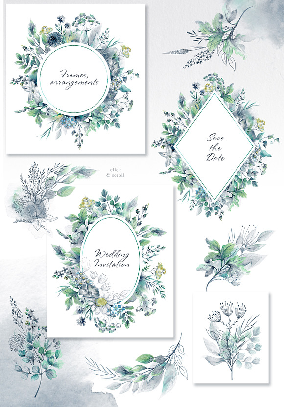 Watercolor herbs collection in Illustrations - product preview 7