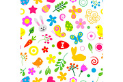 Happy Easter vector seamless pattern