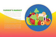 Farmers market and organic healthy